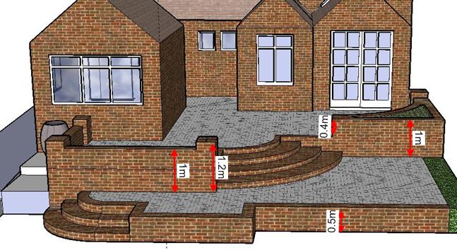 Image of house extension produced in Google Sketchup